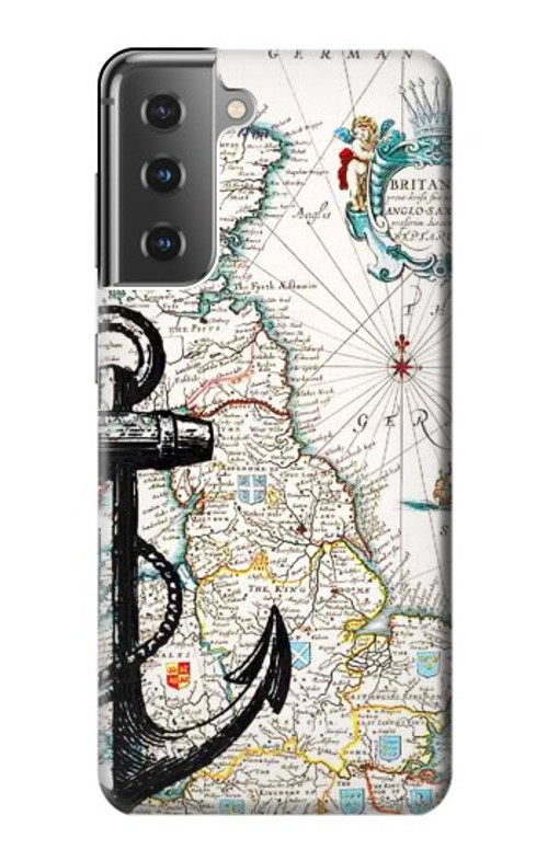 S1962 Nautical Chart Case Cover Custodia per Samsung Galaxy S21 Plus 5G, Galaxy S21+ 5G