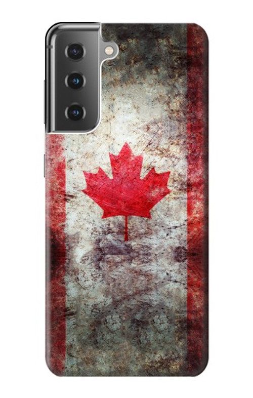 S2490 Canada Maple Leaf Flag Texture Case Cover Custodia per Samsung Galaxy S21 Plus 5G, Galaxy S21+ 5G