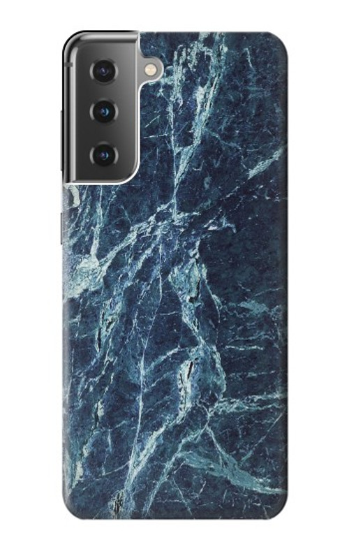 S2799 Light Blue Marble Stone Graphic Printed Case Cover Custodia per Samsung Galaxy S21 Plus 5G, Galaxy S21+ 5G