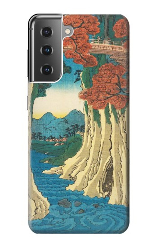 S3348 Utagawa Hiroshige The Monkey Bridge Case Cover Custodia per Samsung Galaxy S21 Plus 5G, Galaxy S21+ 5G