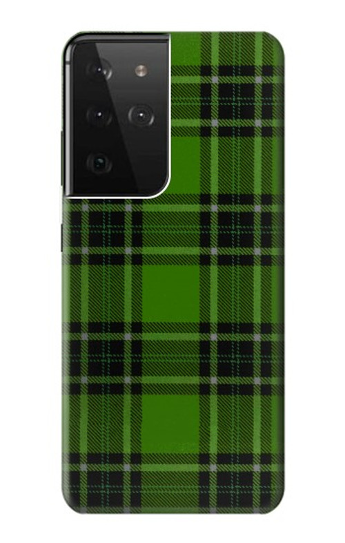 S2373 Tartan Green Pattern Case Cover Custodia per Samsung Galaxy S21 Ultra 5G