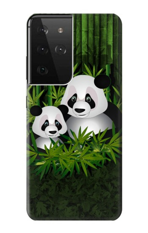 S2441 Panda Family Bamboo Forest Case Cover Custodia per Samsung Galaxy S21 Ultra 5G