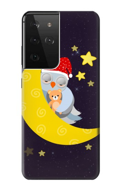 S2849 Cute Sleepy Owl Moon Night Case Cover Custodia per Samsung Galaxy S21 Ultra 5G S2849 Cute Sleepy Owl Moon Night Case Cover Custodia per Samsung Galaxy S21 Ultra 5G