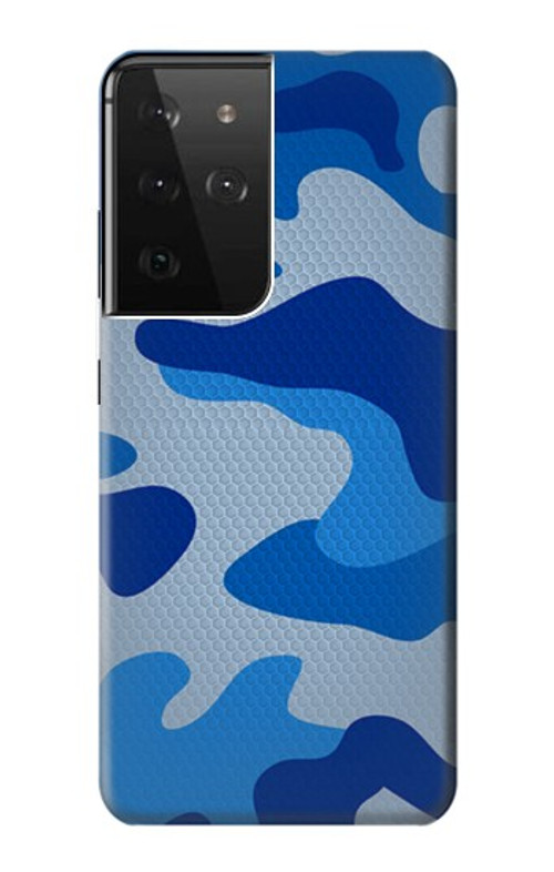 S2958 Army Blue Camo Camouflage Case Cover Custodia per Samsung Galaxy S21 Ultra 5G