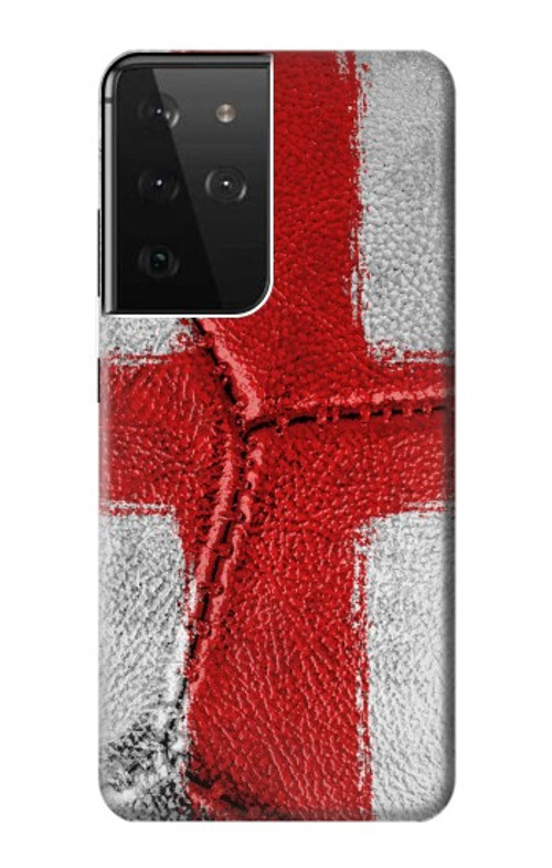 S3316 England Flag Vintage Football Graphic Case Cover Custodia per Samsung Galaxy S21 Ultra 5G