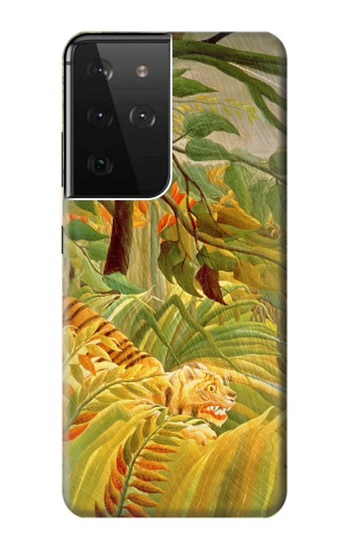 S3344 Henri Rousseau Tiger in a Tropical Storm Case Cover Custodia per Samsung Galaxy S21 Ultra 5G