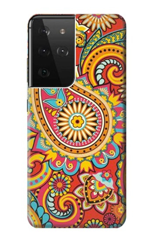 S3402 Floral Paisley Pattern Seamless Case Cover Custodia per Samsung Galaxy S21 Ultra 5G