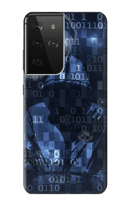 S3431 Digital Code Cyber Hacker Case Cover Custodia per Samsung Galaxy S21 Ultra 5G