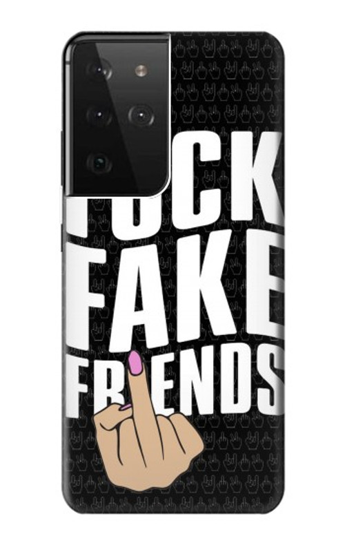 S3598 Middle Finger Fuck Fake Friend Case Cover Custodia per Samsung Galaxy S21 Ultra 5G