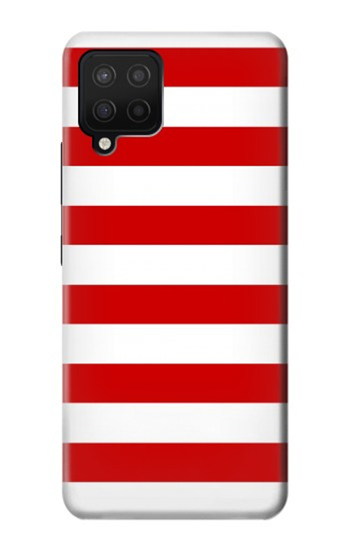 S2364 Red and White Striped Case Cover Custodia per Samsung Galaxy A12
