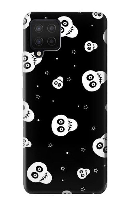 S3261 Smile Skull Halloween Pattern Case Cover Custodia per Samsung Galaxy A12