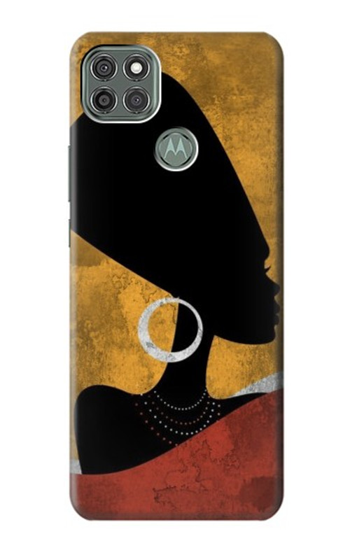 S3453 African Queen Nefertiti Silhouette Case Cover Custodia per Motorola Moto G9 Power