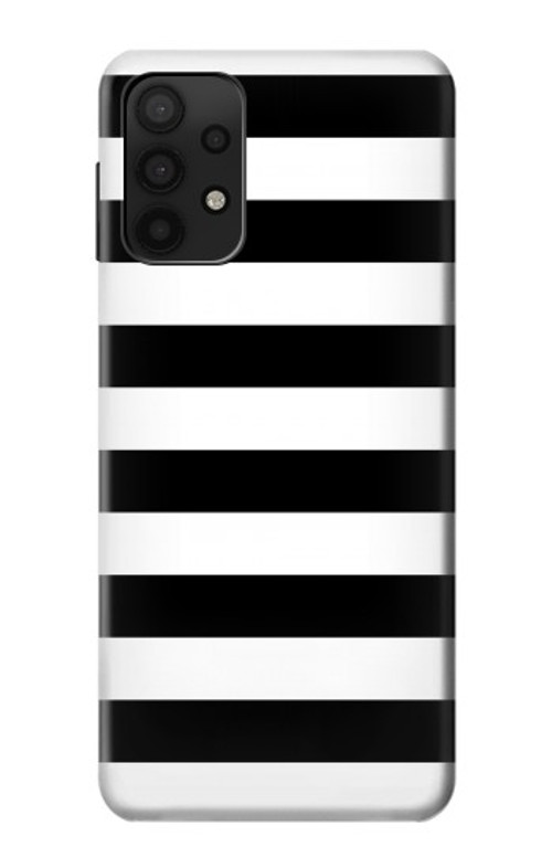 S1596 Black and White Striped Case Cover Custodia per Samsung Galaxy A32 5G