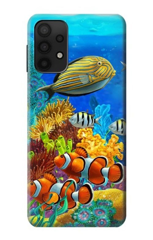 S2568 Sea Seabed Fish Corals Underwater Ocean Case Cover Custodia per Samsung Galaxy A32 5G