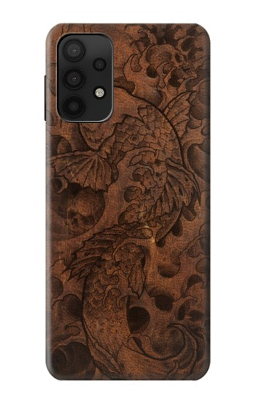 S3405 Fish Tattoo Leather Graphic Print Case Cover Custodia per Samsung Galaxy A32 5G