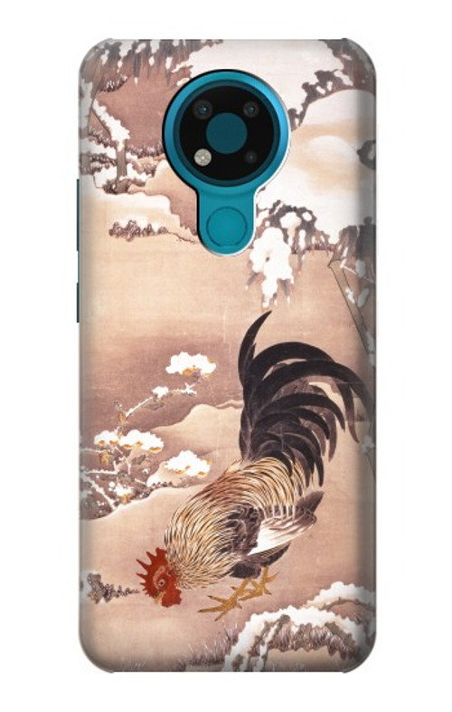 S1332 Ito Jakuchu Rooster Case Cover Custodia per Nokia 3.4