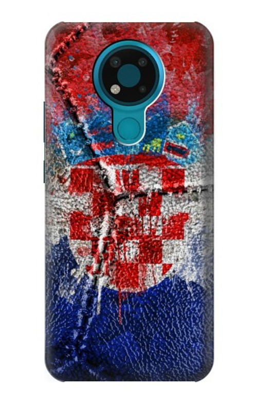 S3313 Croatia Flag Vintage Football Graphic Case Cover Custodia per Nokia 3.4