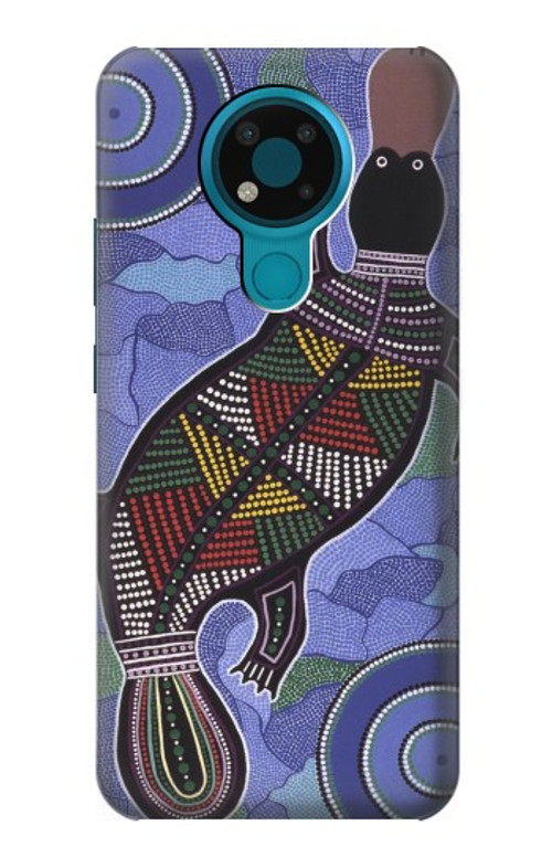 S3387 Platypus Australian Aboriginal Art Case Cover Custodia per Nokia 3.4