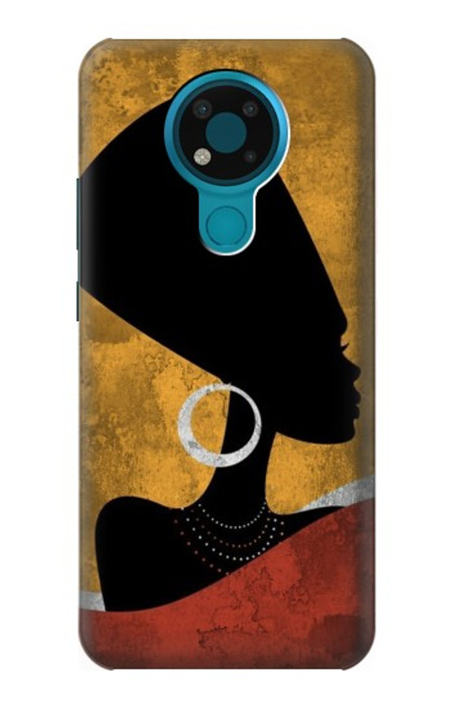 S3453 African Queen Nefertiti Silhouette Case Cover Custodia per Nokia 3.4