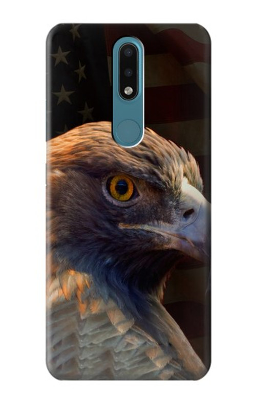 S3376 Eagle American Flag Case Cover Custodia per Nokia 2.4