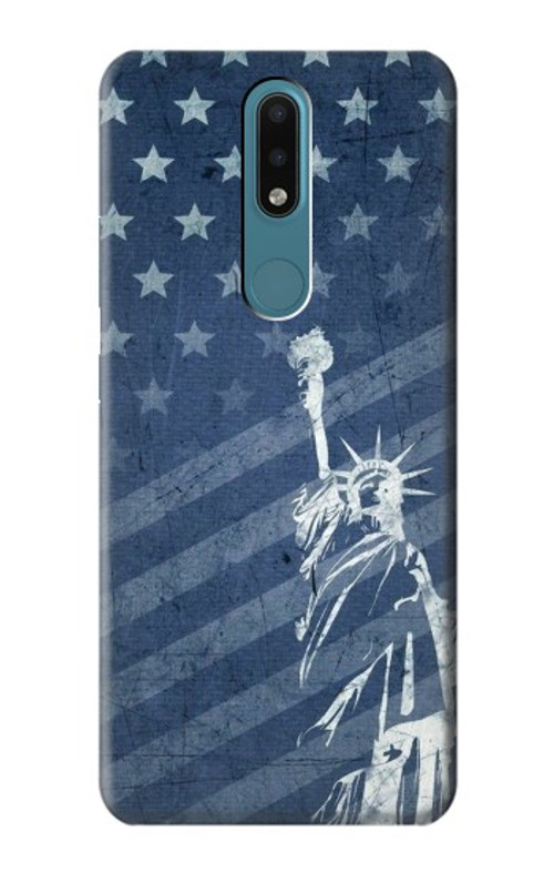 S3450 US Flag Liberty Statue Case Cover Custodia per Nokia 2.4