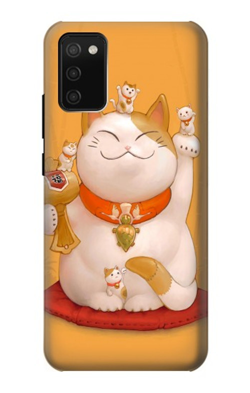 S1217 Maneki Neko Lucky Cat Case Cover Custodia per Samsung Galaxy A02s, Galaxy M02s