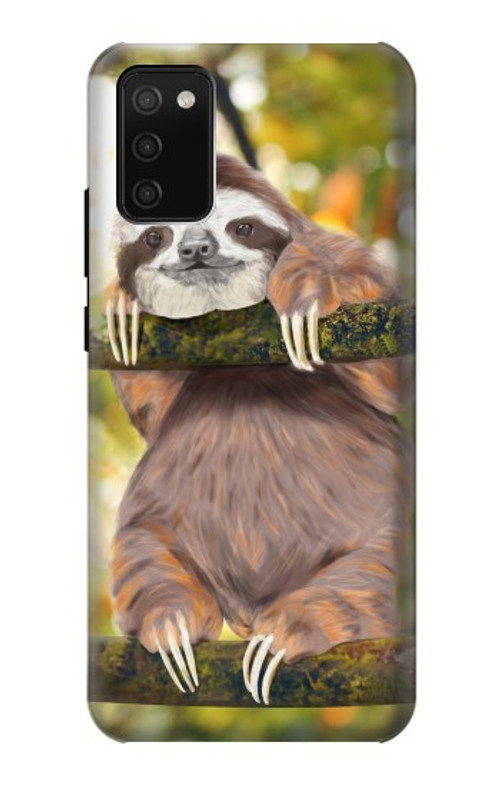 S3138 Cute Baby Sloth Paint Case Cover Custodia per Samsung Galaxy A02s, Galaxy M02s S3138 Cute Baby Sloth Paint Case Cover Custodia per Samsung Galaxy A02s, Galaxy M02s