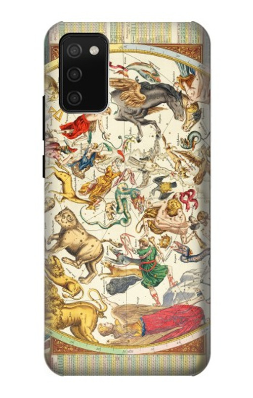 S3145 Antique Constellation Star Sky Map Case Cover Custodia per Samsung Galaxy A02s, Galaxy M02s S3145 Antique Constellation Star Sky Map Case Cover Custodia per Samsung Galaxy A02s, Galaxy M02s