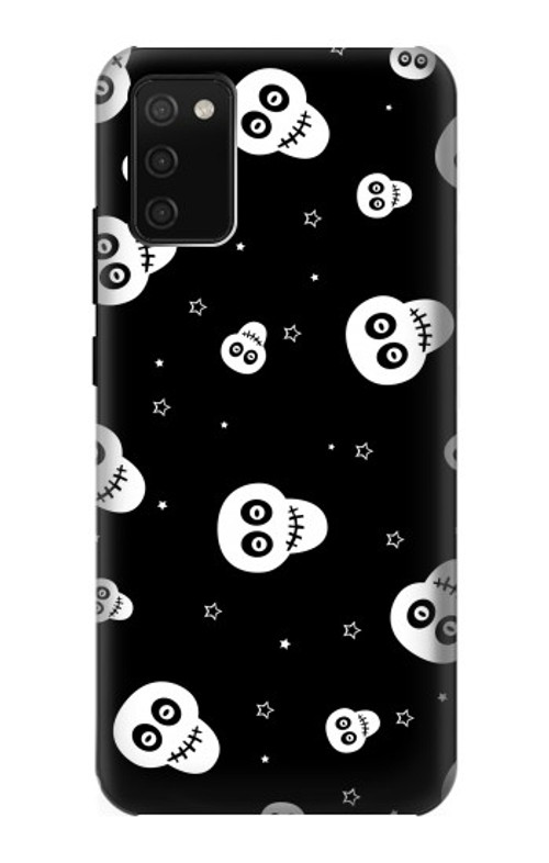 S3261 Smile Skull Halloween Pattern Case Cover Custodia per Samsung Galaxy A02s, Galaxy M02s