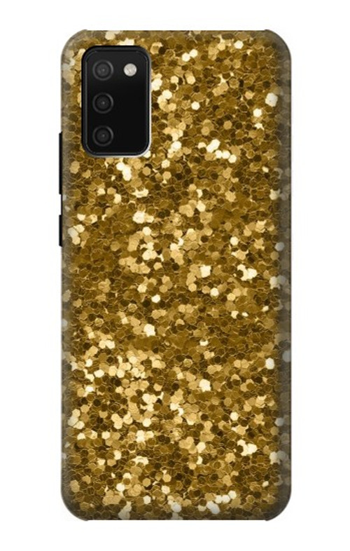 S3388 Gold Glitter Graphic Print Case Cover Custodia per Samsung Galaxy A02s, Galaxy M02s