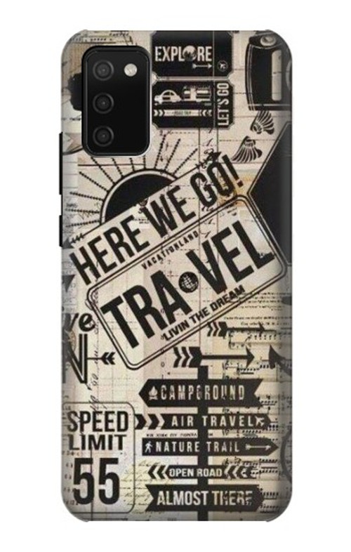 S3441 Vintage Travel Case Cover Custodia per Samsung Galaxy A02s, Galaxy M02s S3441 Vintage Travel Case Cover Custodia per Samsung Galaxy A02s, Galaxy M02s