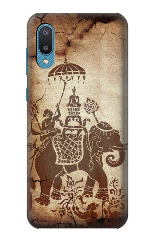 S2102 Thai Art Buddha on Elephant Case Cover Custodia per Samsung Galaxy A04, Galaxy A02, M02