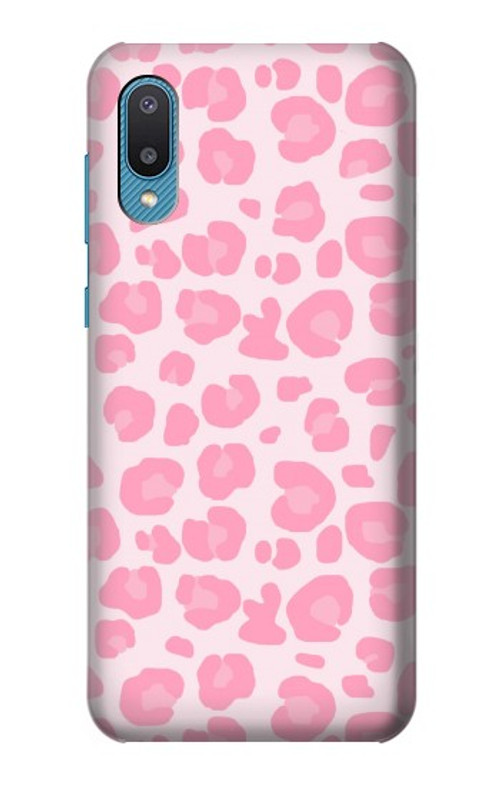 S2213 Pink Leopard Pattern Case Cover Custodia per Samsung Galaxy A04, Galaxy A02, M02
