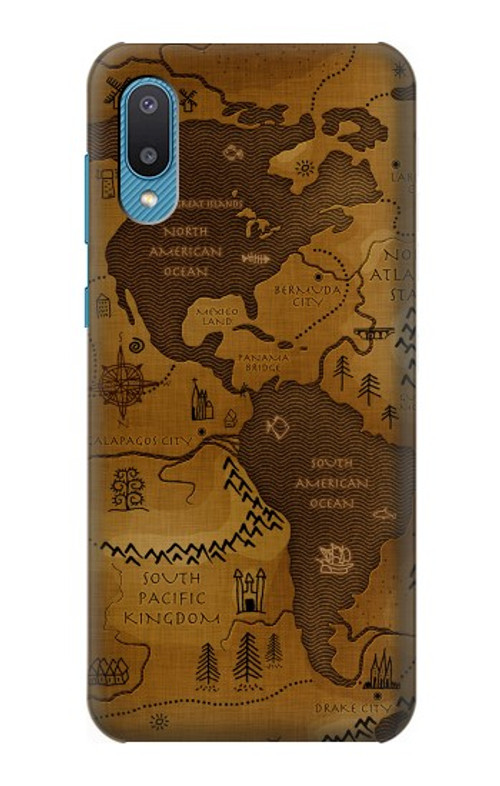 S2861 Antique World Map Case Cover Custodia per Samsung Galaxy A04, Galaxy A02, M02