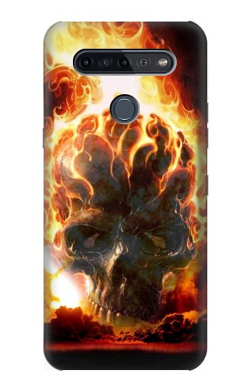 S0863 Hell Fire Skull Case Cover Custodia per LG K51S