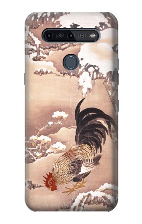 S1332 Ito Jakuchu Rooster Case Cover Custodia per LG K51S