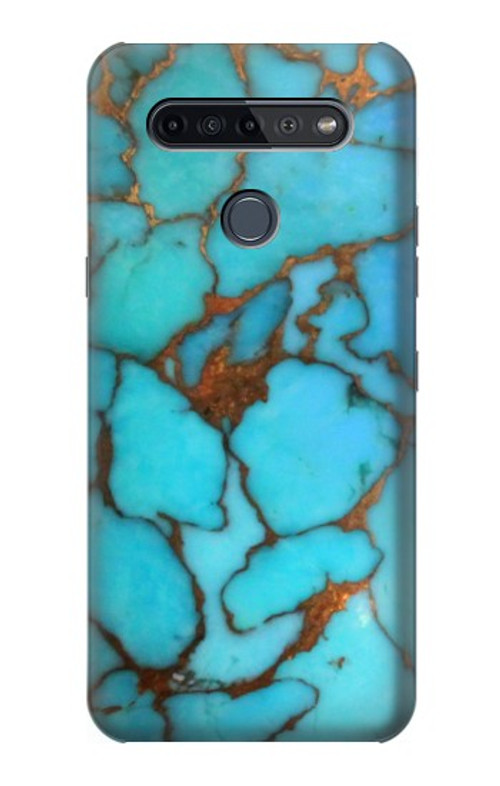 S2685 Aqua Turquoise Gemstone Graphic Printed Case Cover Custodia per LG K51S