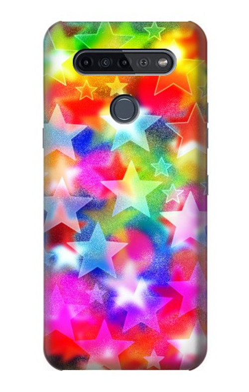 S3292 Colourful Disco Star Case Cover Custodia per LG K51S