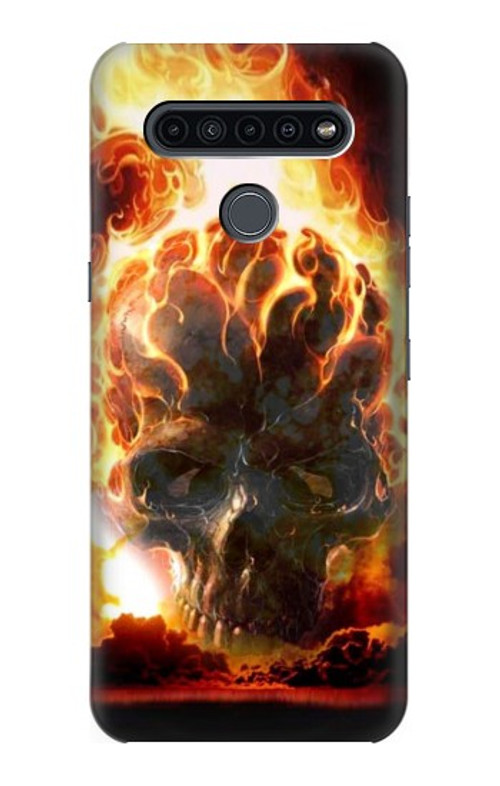 S0863 Hell Fire Skull Case Cover Custodia per LG K41S