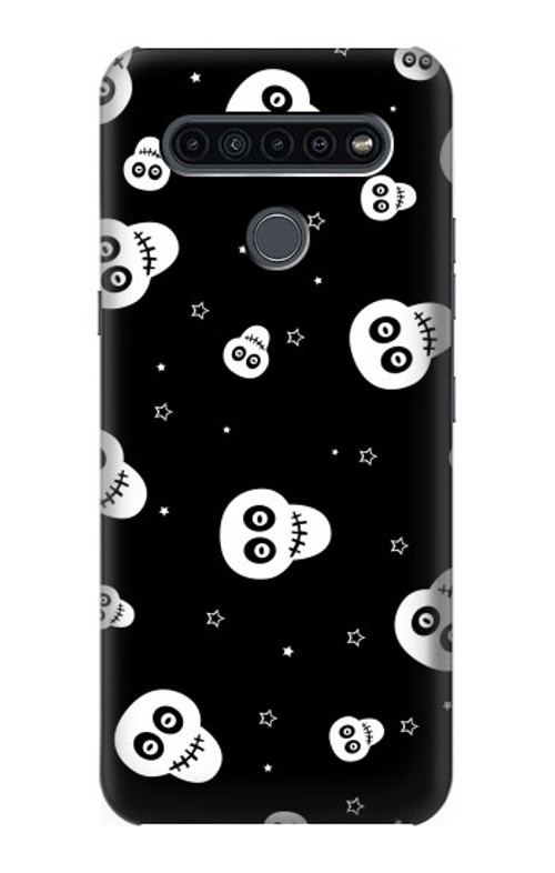 S3261 Smile Skull Halloween Pattern Case Cover Custodia per LG K41S