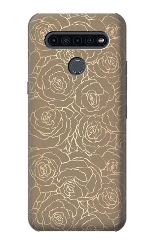 S3466 Gold Rose Pattern Case Cover Custodia per LG K41S