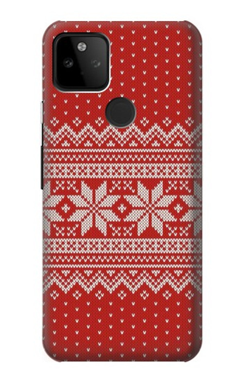 S3384 Winter Seamless Knitting Pattern Case Cover Custodia per Google Pixel 5A 5G