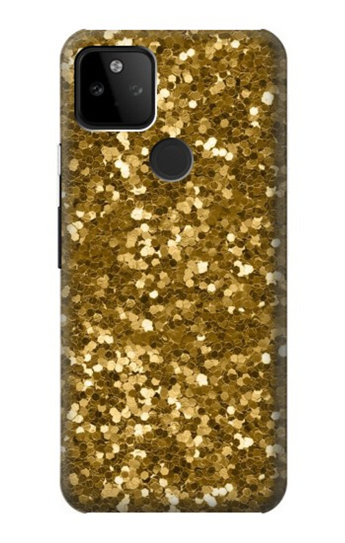 S3388 Gold Glitter Graphic Print Case Cover Custodia per Google Pixel 5A 5G