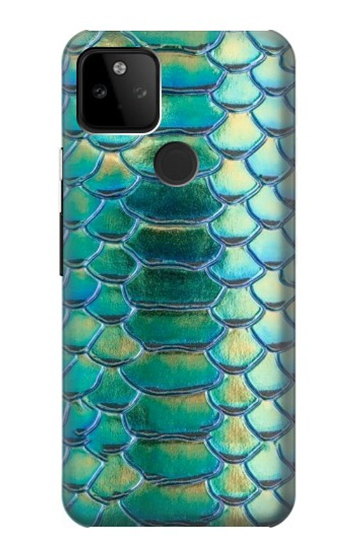 S3414 Green Snake Scale Graphic Print Case Cover Custodia per Google Pixel 5A 5G