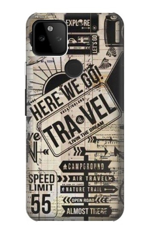 S3441 Vintage Travel Case Cover Custodia per Google Pixel 5A 5G