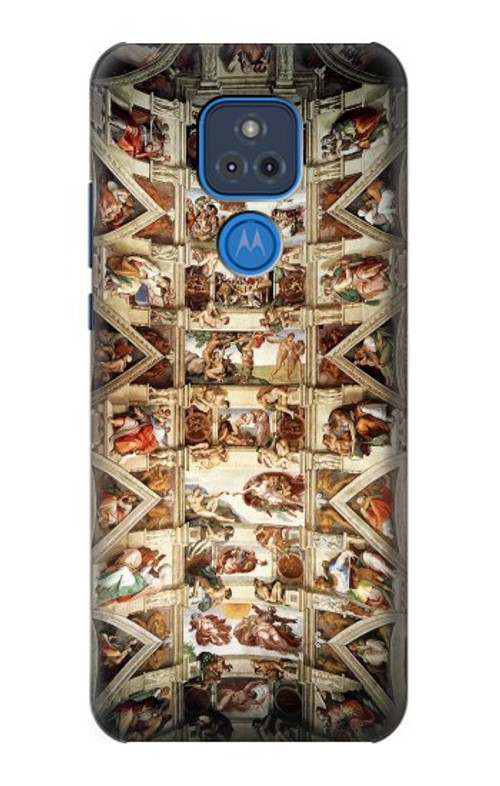 S0177 Michelangelo Chapel ceiling Case Cover Custodia per Motorola Moto G Play (2021)