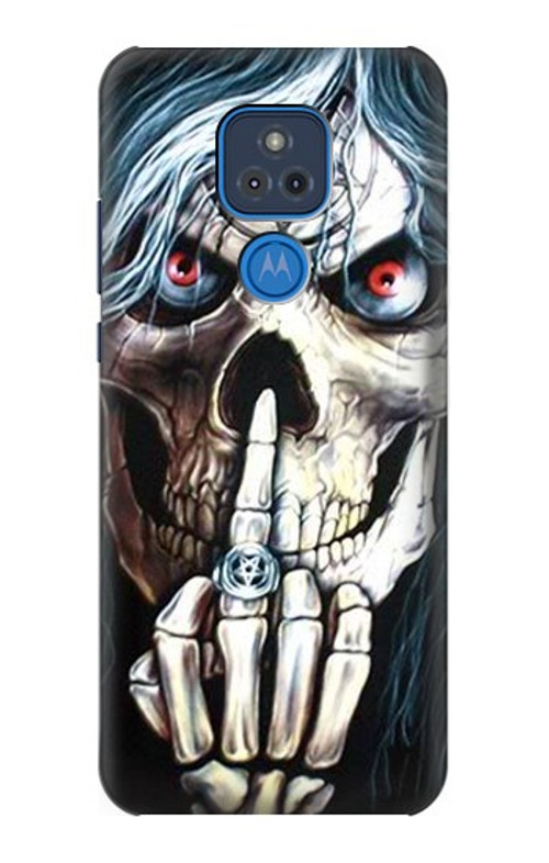 S0222 Skull Pentagram Case Cover Custodia per Motorola Moto G Play (2021)