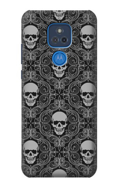 S2371 Skull Vintage Monochrome Pattern Case Cover Custodia per Motorola Moto G Play (2021)