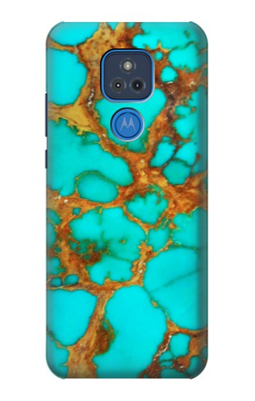 S2688 Aqua Copper Turquoise Gemstone Graphic Case Cover Custodia per Motorola Moto G Play (2021)