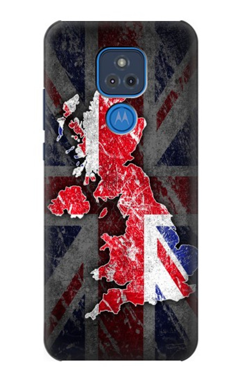 S2936 UK British Flag Map Case Cover Custodia per Motorola Moto G Play (2021)